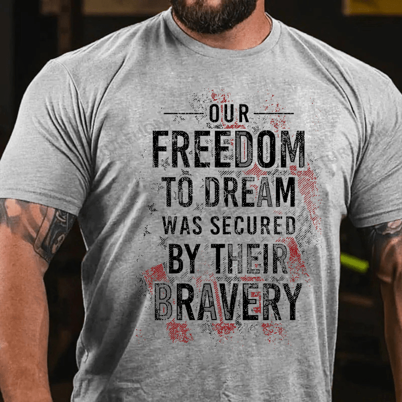 Maturelion Men's T-shirt Freedom To Dream Cotton T-shirt