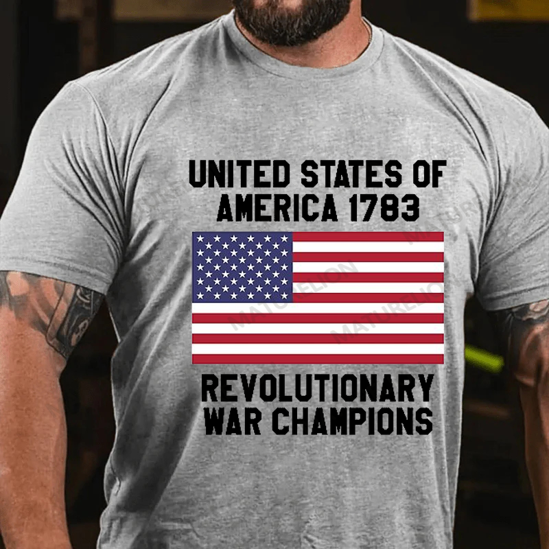 Maturelion Men's T-shirt Unites States of America 1783 4th Of July T-shirt