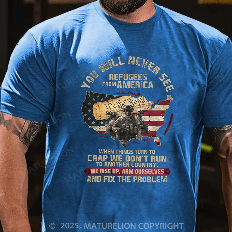 Maturelion Men's T-shirt Unisex Standard Cotton T-shirt