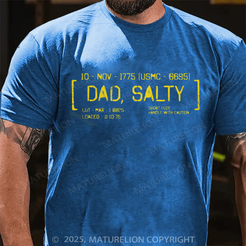 Maturelion Men's T-shirt Salty Dad Ammo Crate Cotton T-shirt