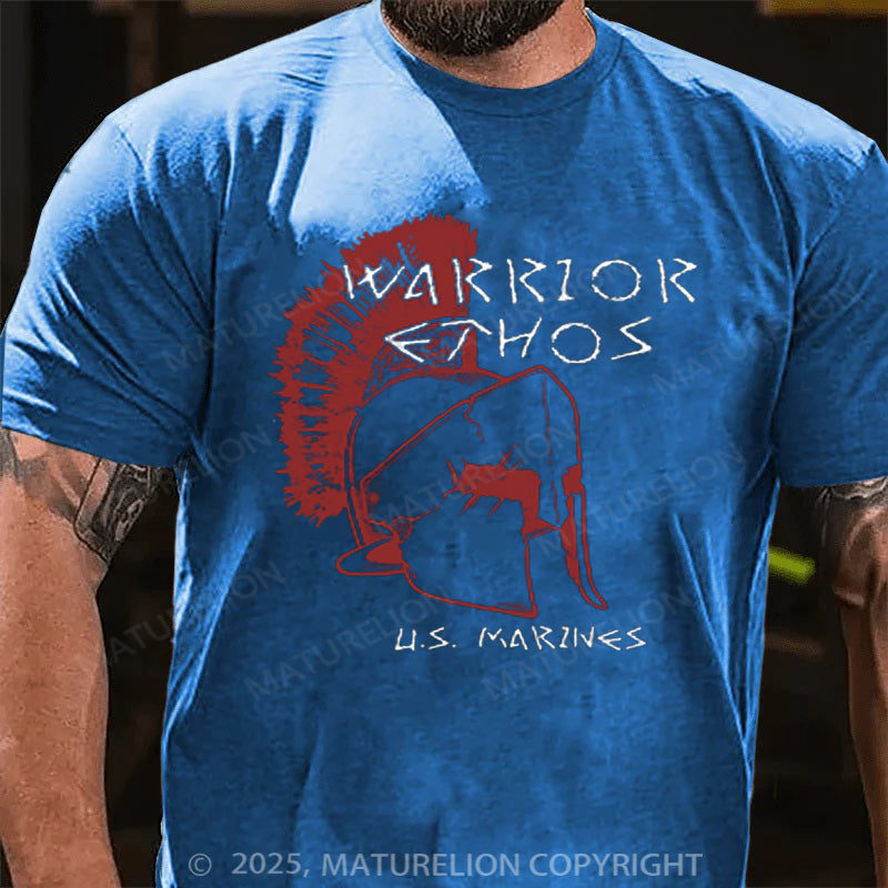 Maturelion Men's T-shirt Warrior Ethos Cotton T-shirt