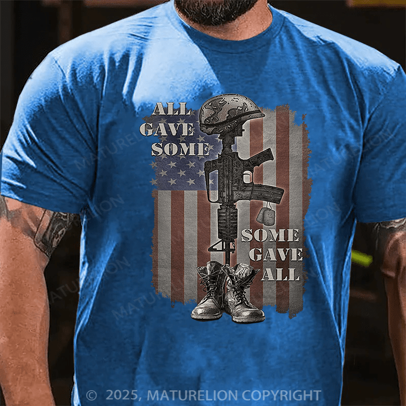 Maturelion Men's T-shirt All Gave Some Cotton T-shirt