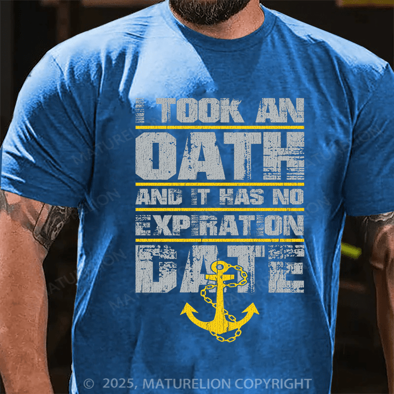 Maturelion Men's T-shirt I Took An Oath Cotton T-shirt