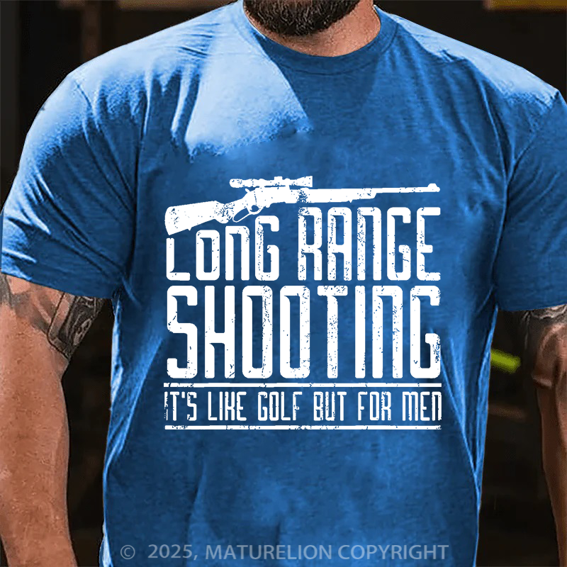 Maturelion Men's T-Shirt Long Range Shooting Cotton T-Shirt