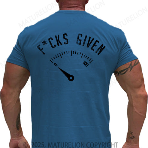 Maturelion Men's T-shirt Fcks Given Cotton T-shirt