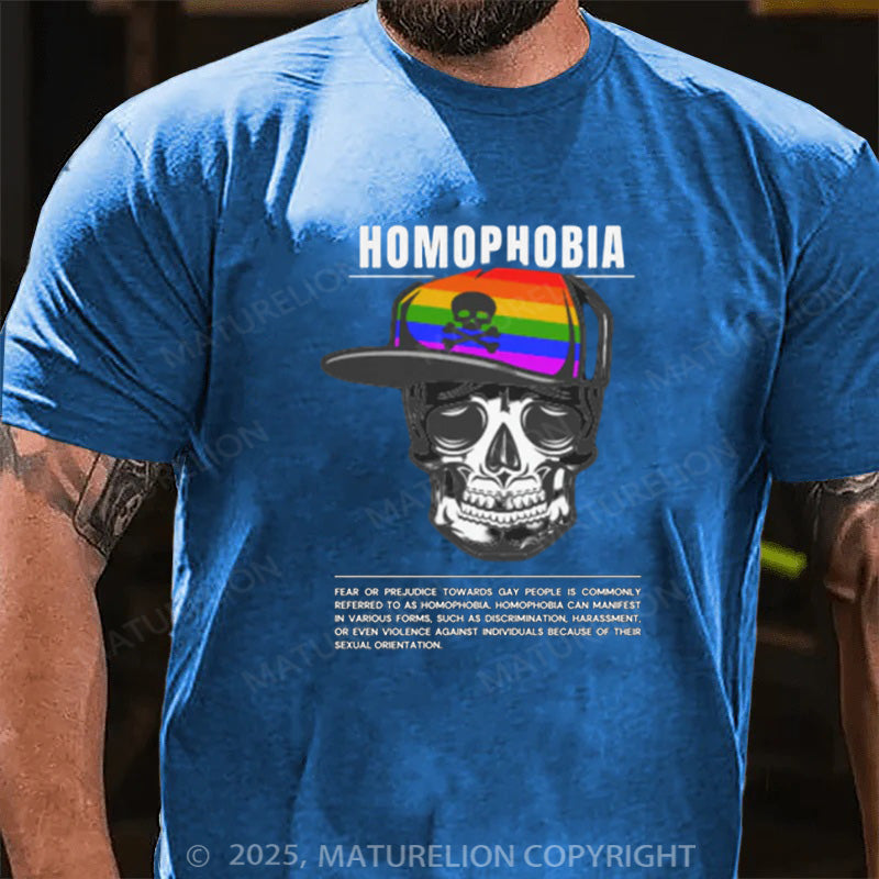 Maturelion Men's T-shirt  Homophobia Fear of Gay People Cotton T-shirt