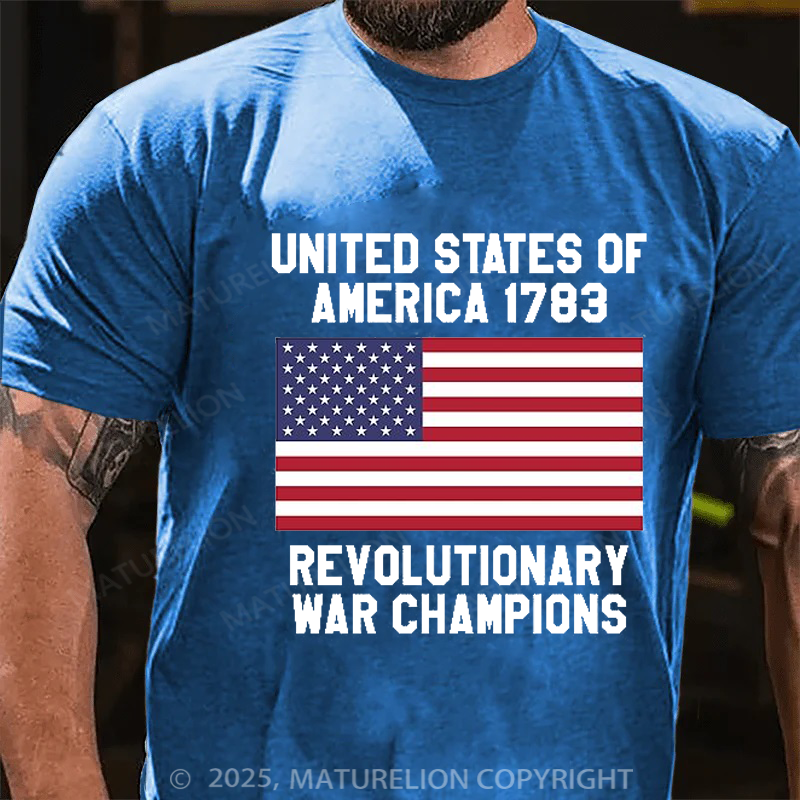 Maturelion Men's T-shirt Unites States of America 1783 4th Of July T-shirt