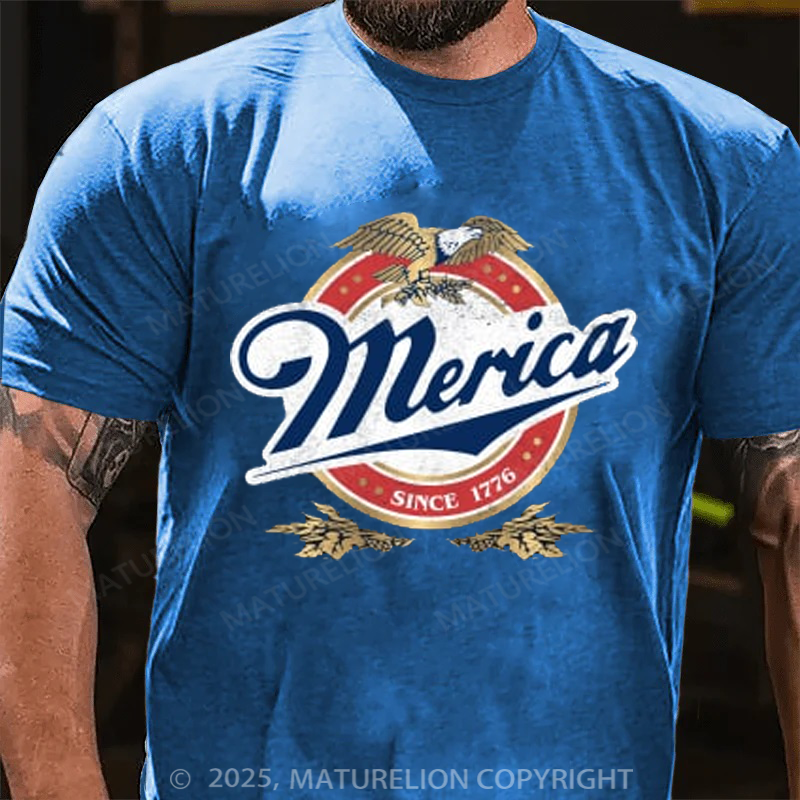 Maturelion Men's T-shirt Merica 4th Of July T-shirt