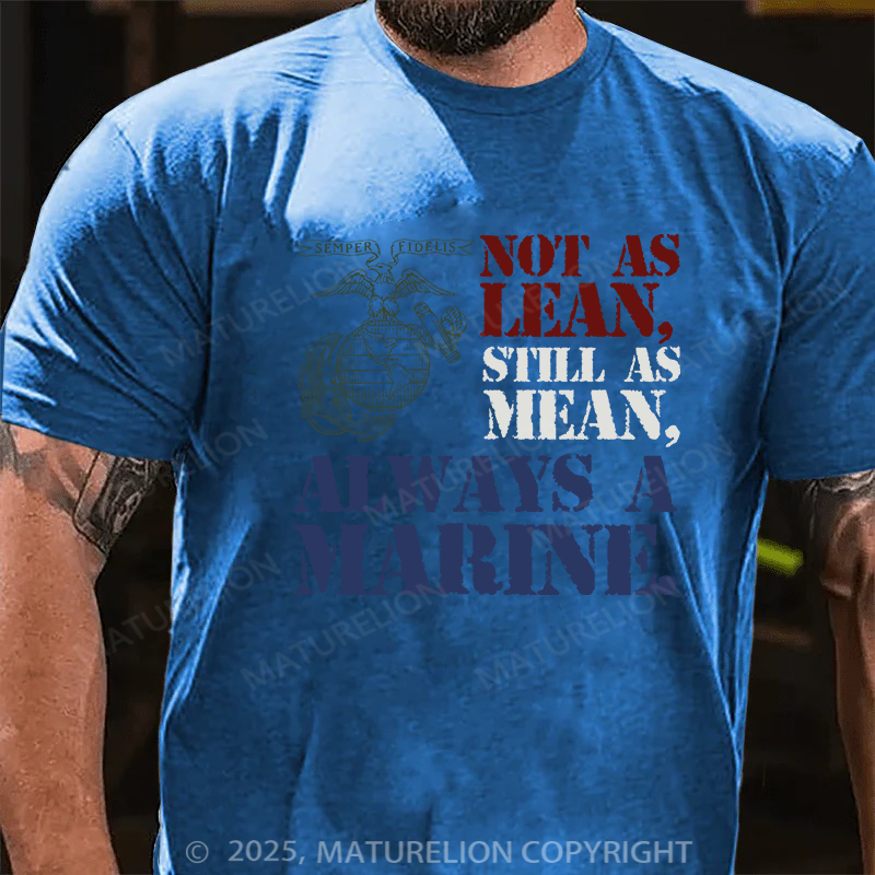 Maturelion Men's T-shirt Not As Lean Full Front Cotton T-shirt
