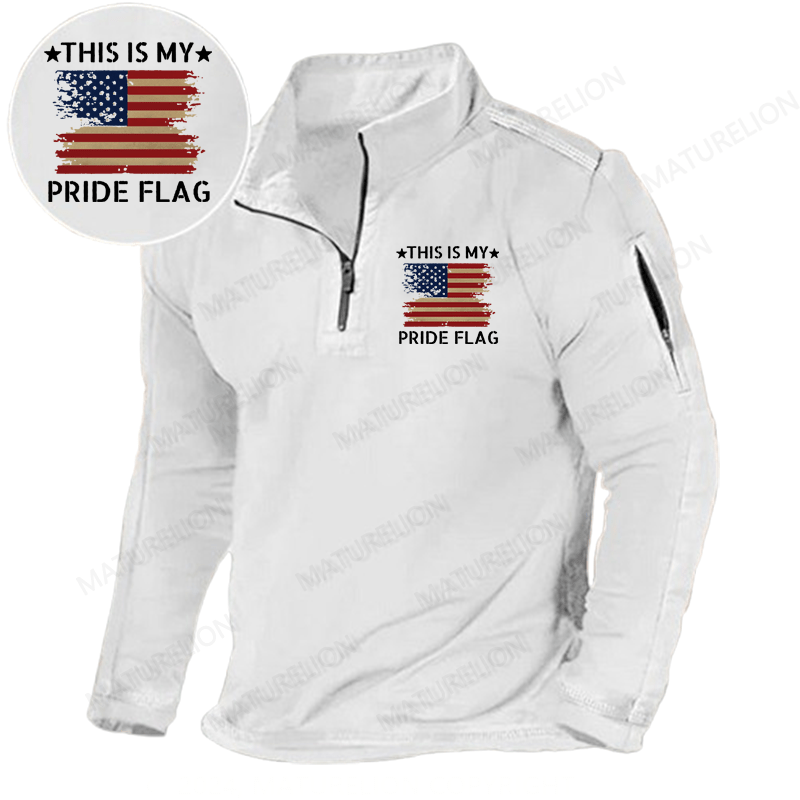 Maturelion Men's Henley Shirt Maturelion Men's Henley Shirt This Is My Pride Flag USA Flag Henley Shirt