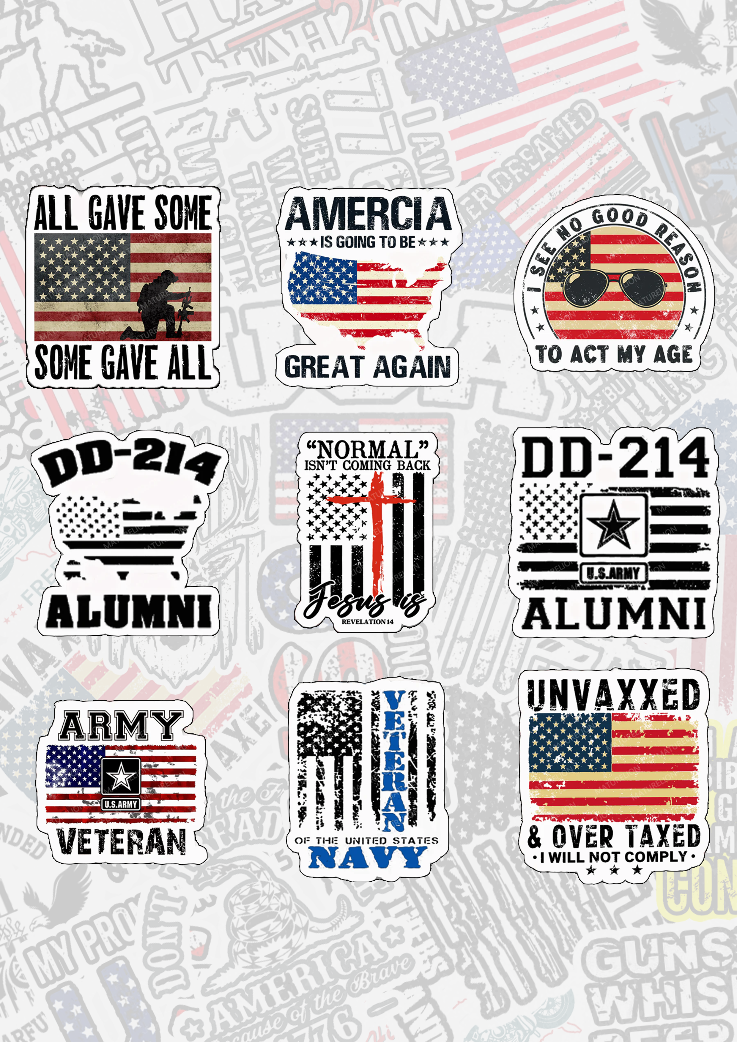 Maturelion Guns & Freedom Stickers