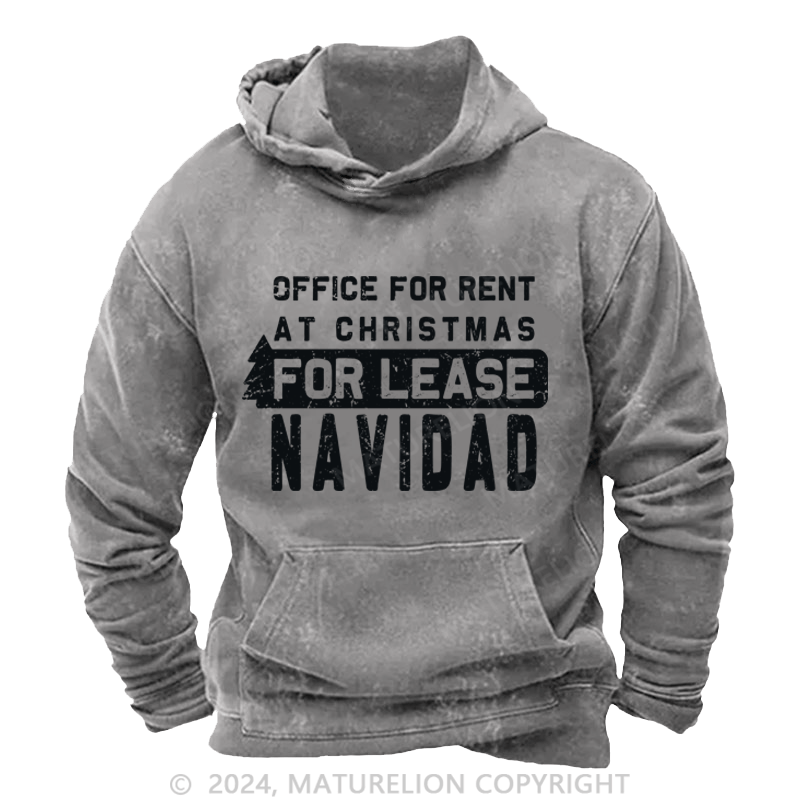 Maturelion Men's Hoodie Office For Rent At Christmas Hoodie