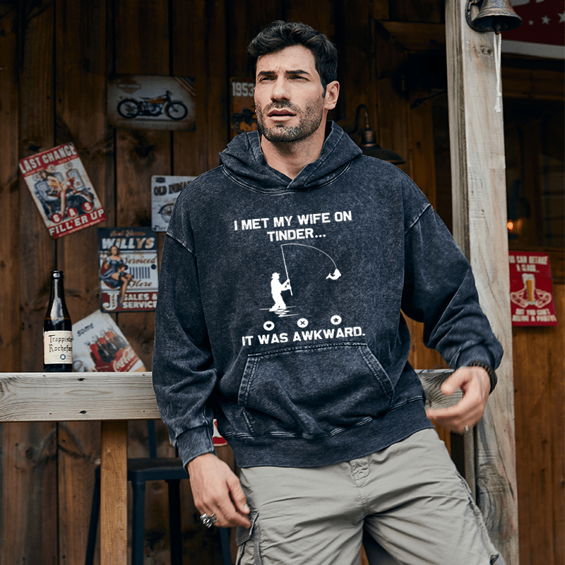 Maturelion Men's Hoodie I Fish Because My Wife Wont Follow Me There Funny Fishing Hoodie