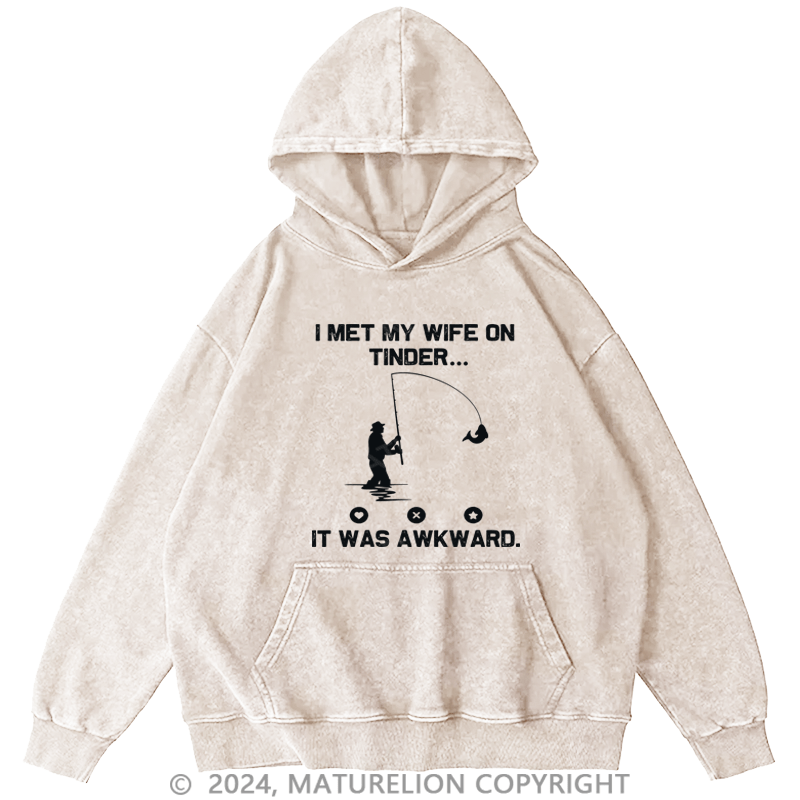 Maturelion Men's Hoodie I Fish Because My Wife Wont Follow Me There Funny Fishing Hoodie