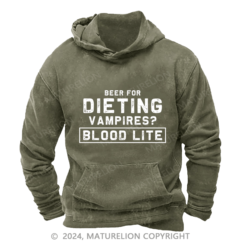 Maturelion Men's Hoodie Worried About The Calendar Its Days Are Numbered DTG Printing Washed Hoodie
