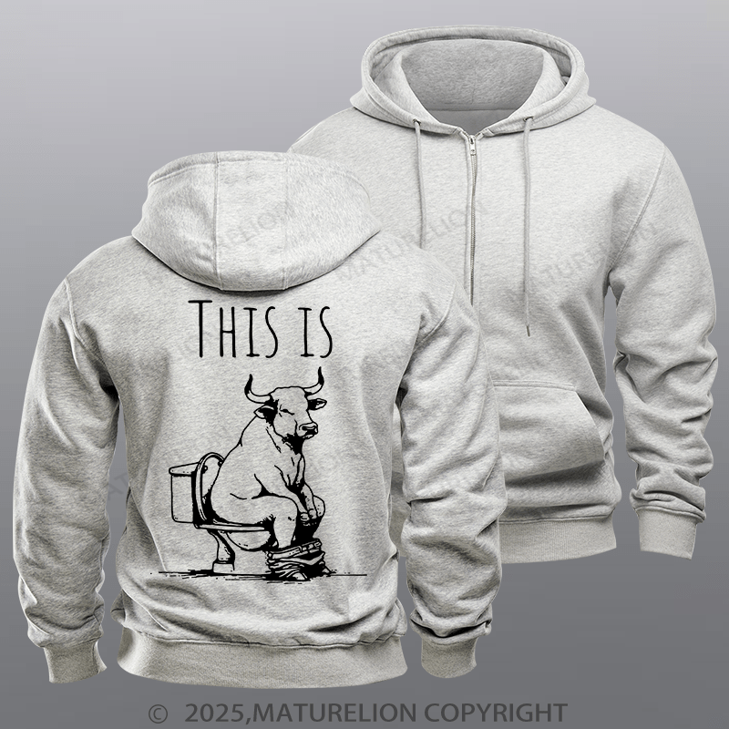 Maturelion Men's Hoodie this is bullshit Zipper Hoodie
