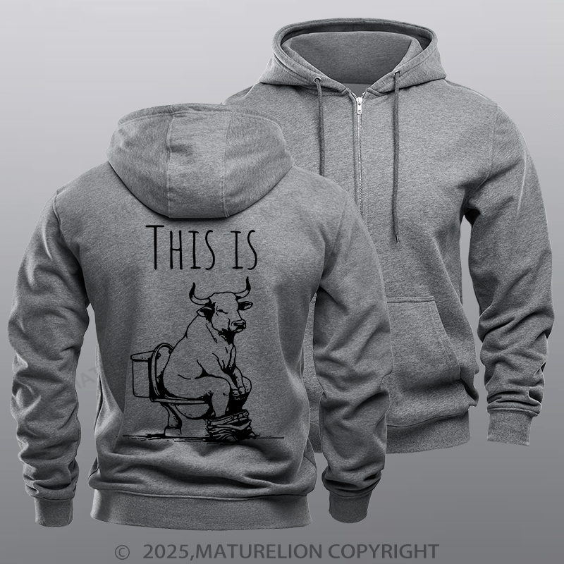 Maturelion Men's Hoodie this is bullshit Zipper Hoodie