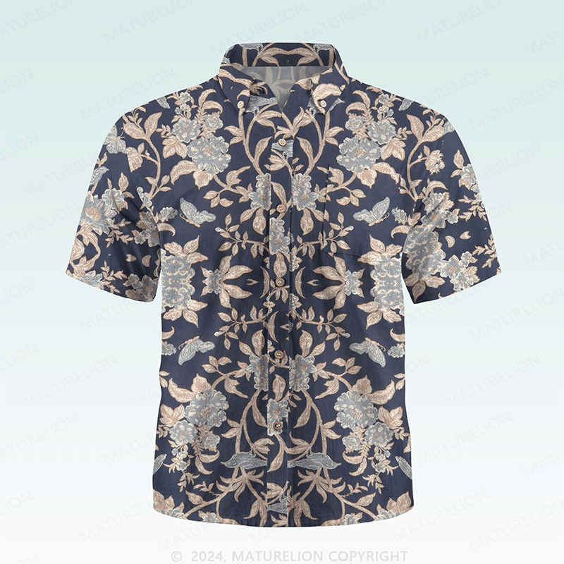 Maturelion Men's Hawaiian Shirt Incredibly Zany Hawaiian Shirt