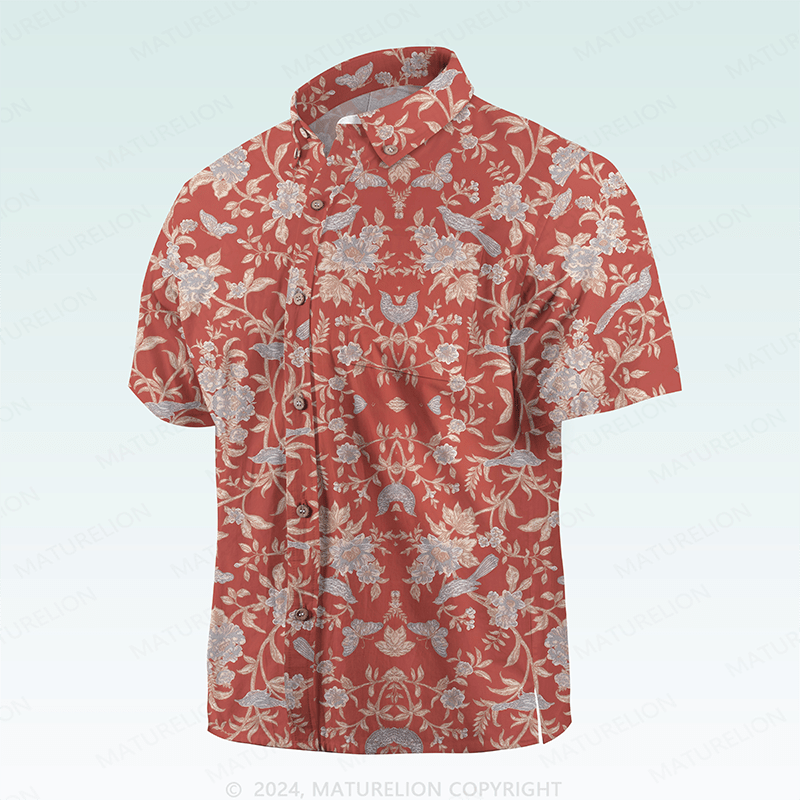 Maturelion Men's Hawaiian Shirt Incredibly Zany Hawaiian Shirt