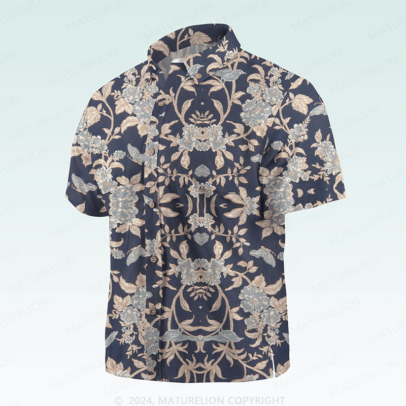 Maturelion Men's Hawaiian Shirt Incredibly Zany Hawaiian Shirt