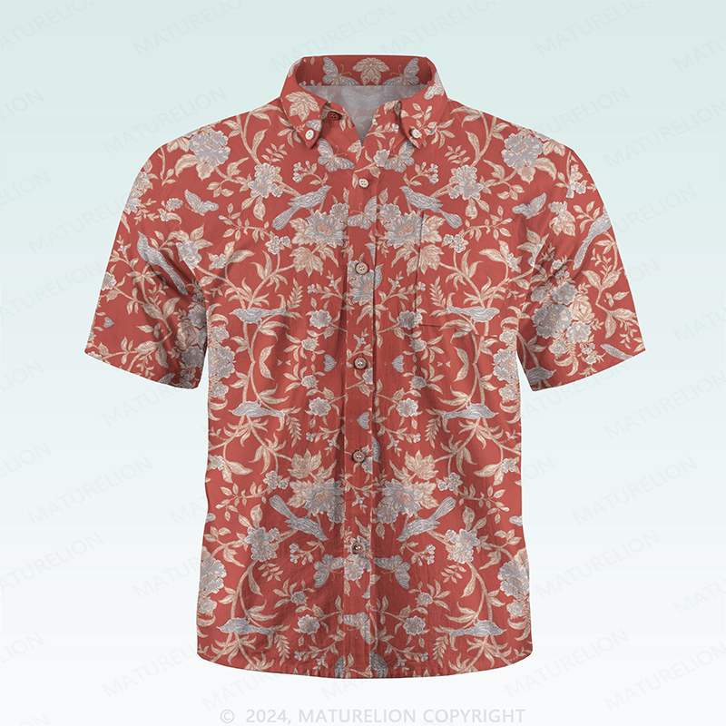 Maturelion Men's Hawaiian Shirt Incredibly Zany Hawaiian Shirt