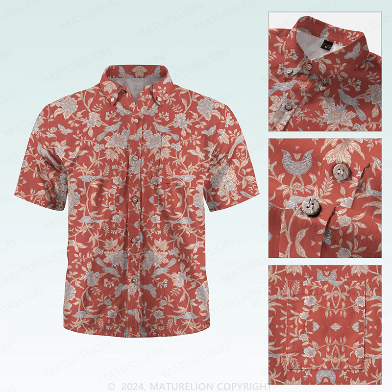 Maturelion Men's Hawaiian Shirt Incredibly Zany Hawaiian Shirt