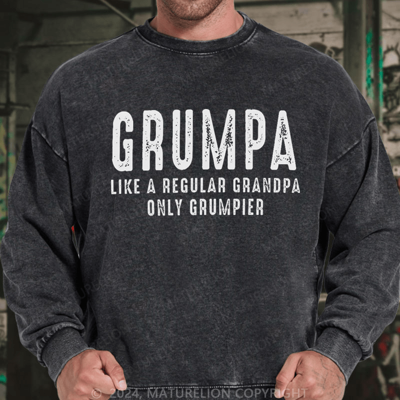 Maturelion Men's Sweatshirt Graphic America Father's Day Grandpa Sweatshirt