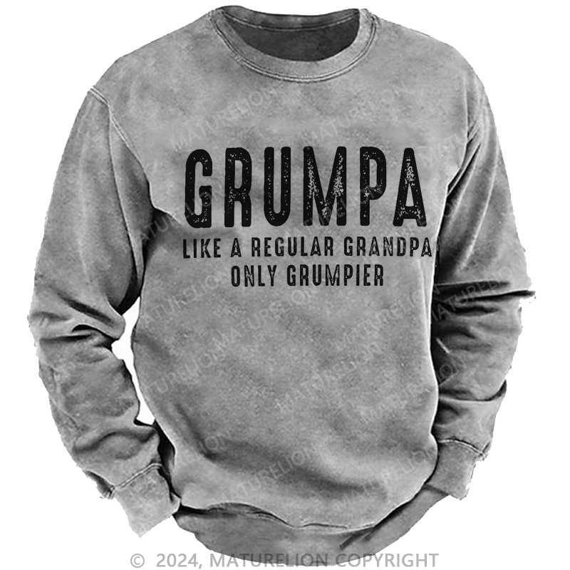 Maturelion Men's Sweatshirt Graphic America Father's Day Grandpa Sweatshirt