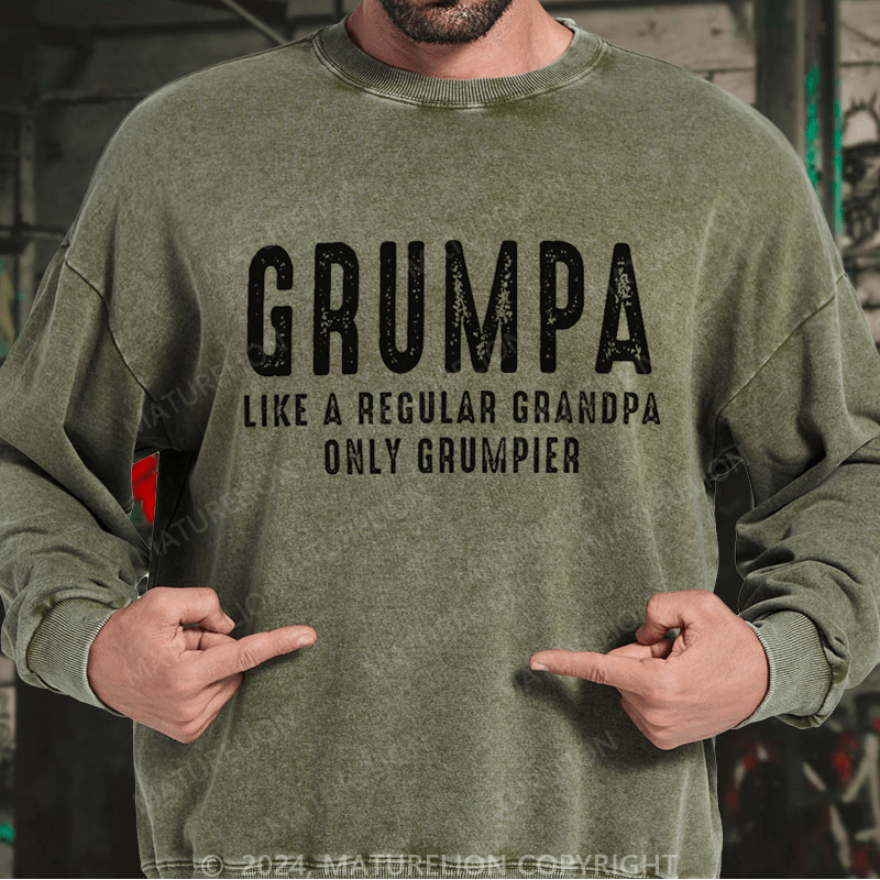 Maturelion Men's Sweatshirt Graphic America Father's Day Grandpa Sweatshirt