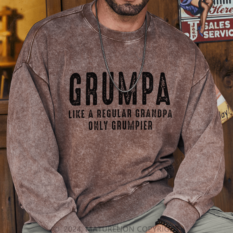 Maturelion Men's Sweatshirt Graphic America Father's Day Grandpa Sweatshirt