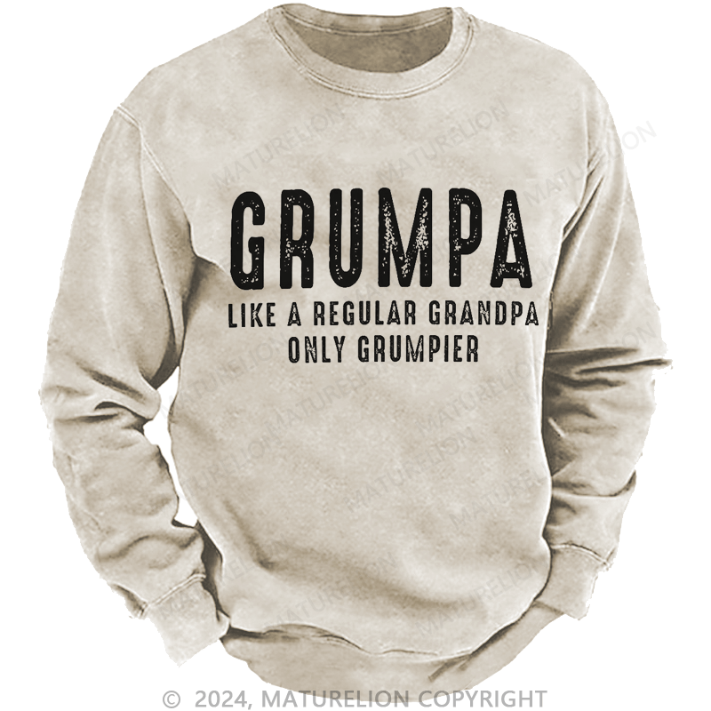 Maturelion Men's Sweatshirt Graphic America Father's Day Grandpa Sweatshirt