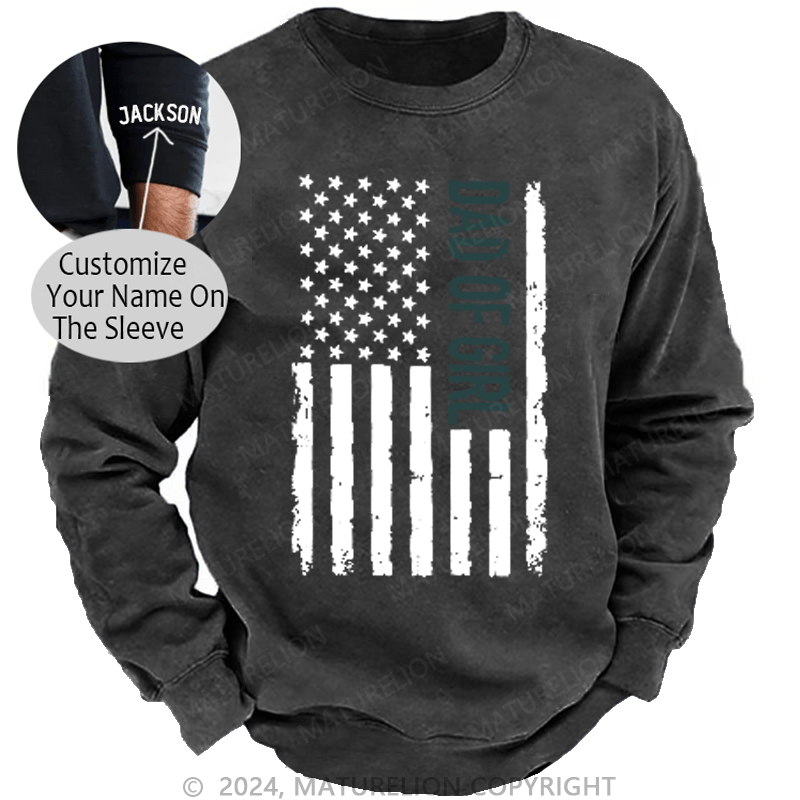 Maturelion Men's Sweatshirt Girl Fathers Dad Shirt Men Birthday Day Christmas Sweatshirt
