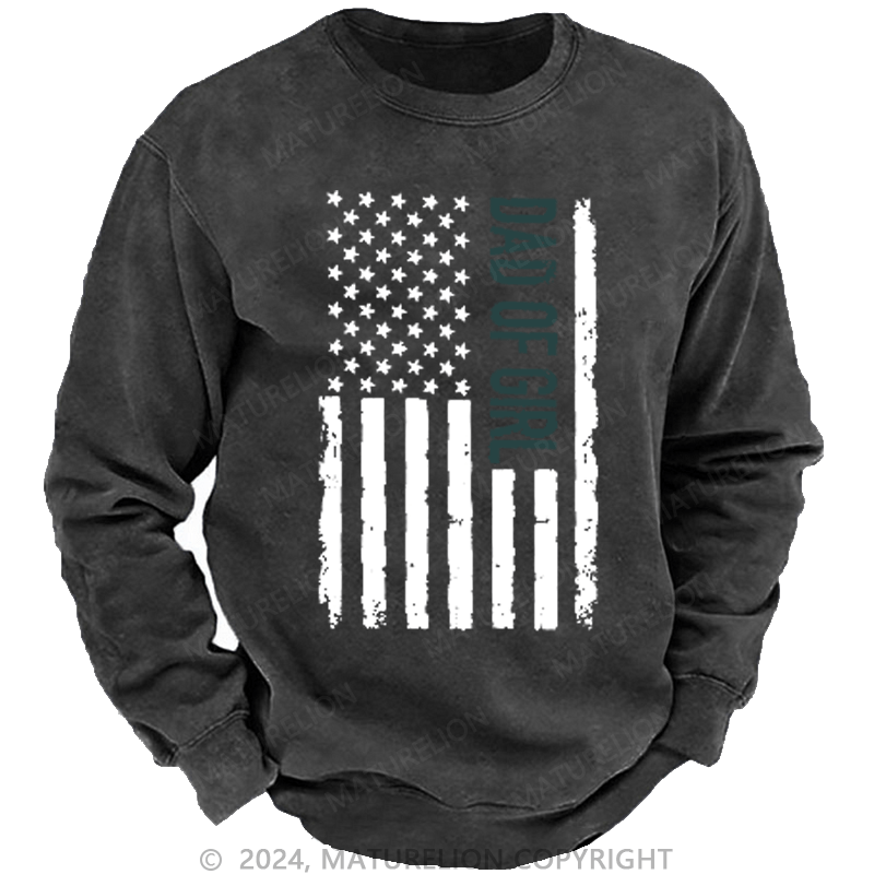 Maturelion Men's Sweatshirt Girl Fathers Dad Shirt Men Birthday Day Christmas Sweatshirt