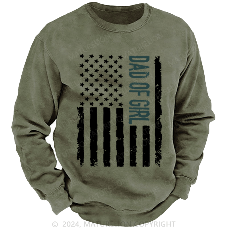 Maturelion Men's Sweatshirt Girl Fathers Dad Shirt Men Birthday Day Christmas Sweatshirt