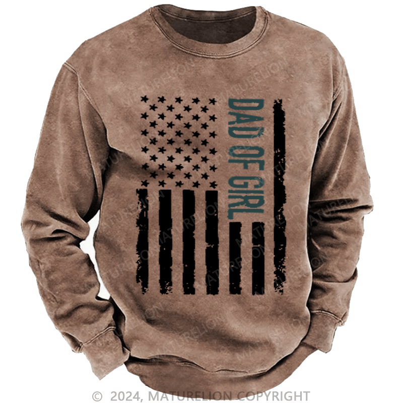 Maturelion Men's Sweatshirt Girl Fathers Dad Shirt Men Birthday Day Christmas Sweatshirt