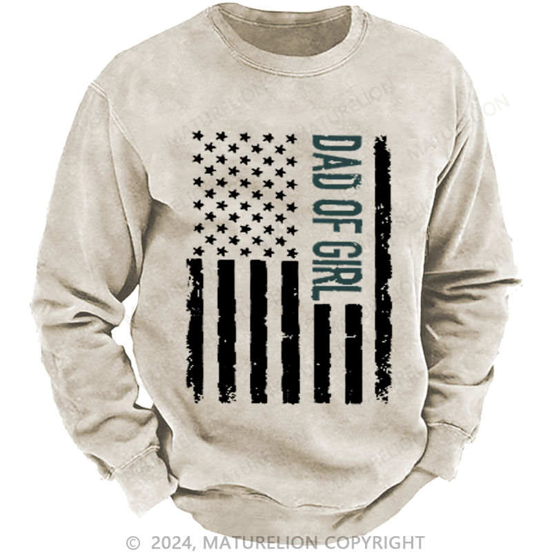 Maturelion Men's Sweatshirt Girl Fathers Dad Shirt Men Birthday Day Christmas Sweatshirt