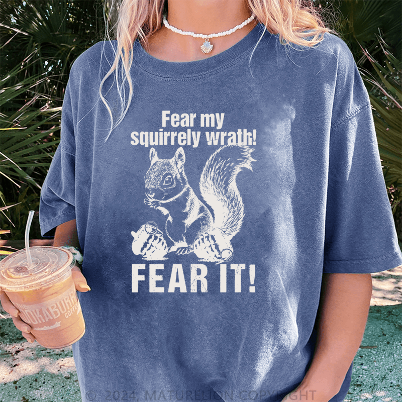Maturelion Squirrel Whisperer Outfit Funny Design for Forest and Nature T-Shirt