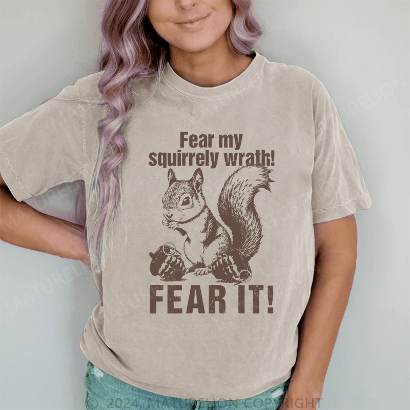Maturelion Squirrel Whisperer Outfit Funny Design for Forest and Nature T-Shirt