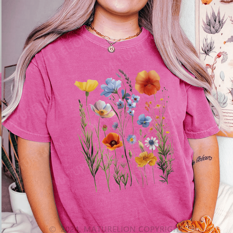 Maturelion Comfort Colors Wildflowers T-Shirt