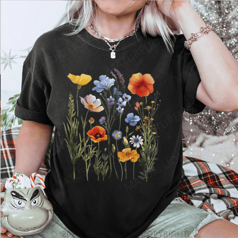 Maturelion Comfort Colors Wildflowers T-Shirt