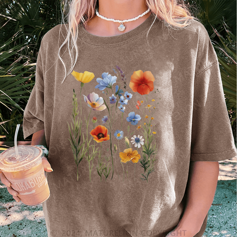 Maturelion Comfort Colors Wildflowers T-Shirt