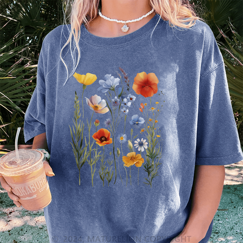Maturelion Comfort Colors Wildflowers T-Shirt