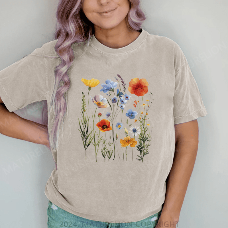 Maturelion Comfort Colors Wildflowers T-Shirt