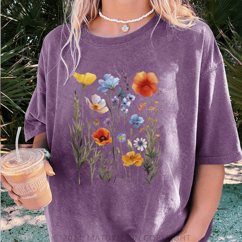 Maturelion Comfort Colors Wildflowers T-Shirt