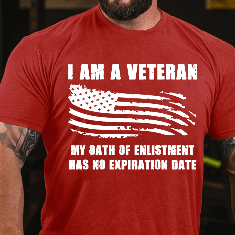 Maturelion  I Am A Veteran Cotton T-Shirt