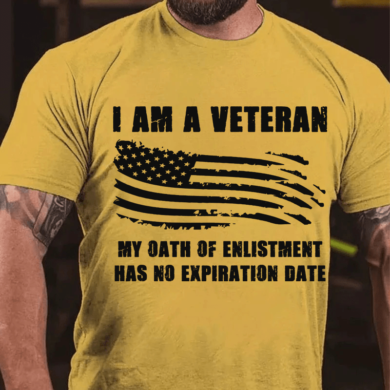 Maturelion  I Am A Veteran Cotton T-Shirt