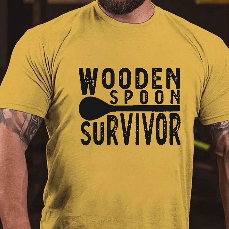 Maturelion  Wooden Spoon Survivor T-shirt (Free Customization)