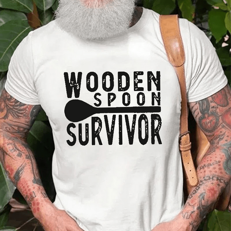 Maturelion  Wooden Spoon Survivor T-shirt (Free Customization)
