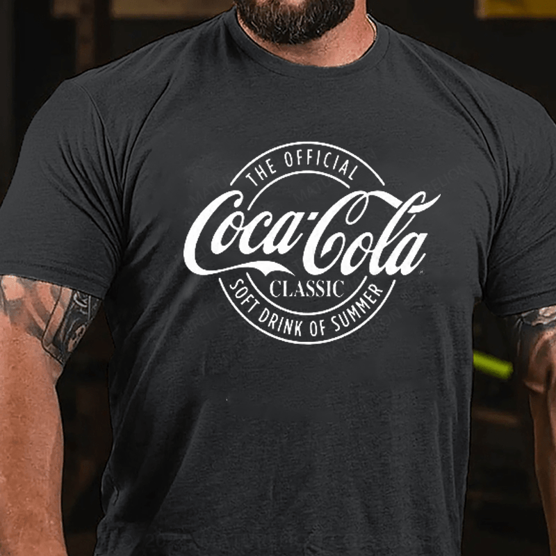 Maturelion Coca-Cola Delicious And Refreshing Distressed Sale Sign Logo T-Shirt (Free Customization)
