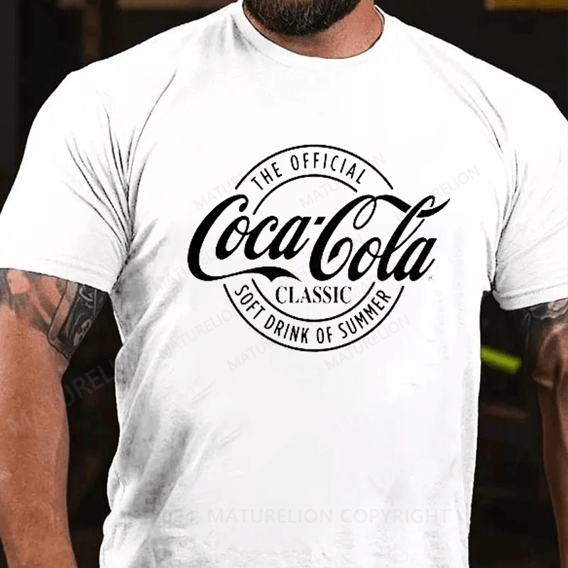 Maturelion Coca-Cola Delicious And Refreshing Distressed Sale Sign Logo T-Shirt (Free Customization)